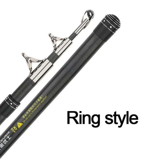 🎯 Carbon Telescopic Fishing Rod – Superhard, Long-Distance Power Casting
