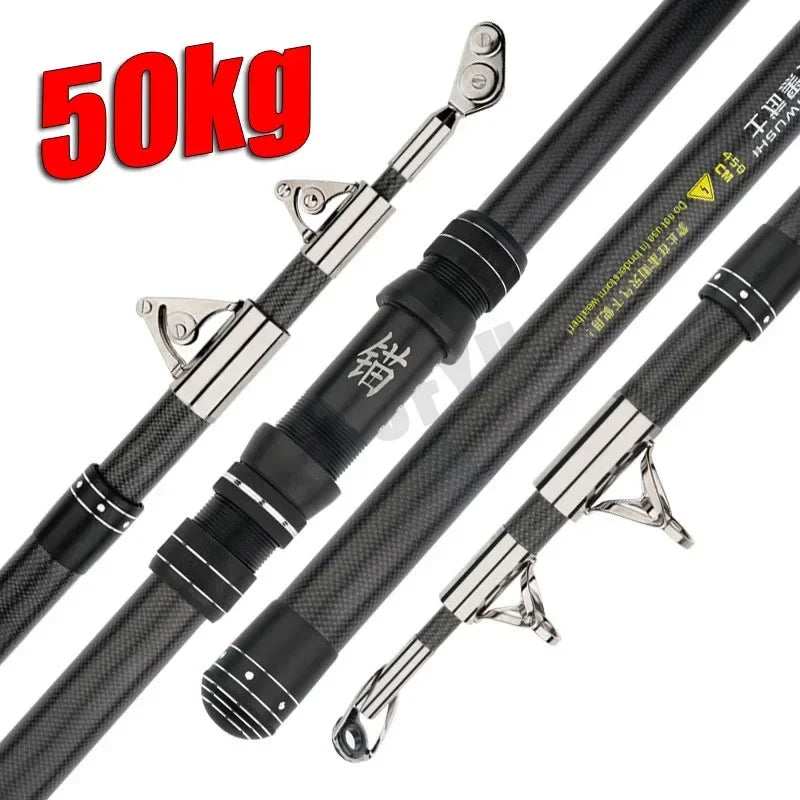 🎯 Carbon Telescopic Fishing Rod – Superhard, Long-Distance Power Casting