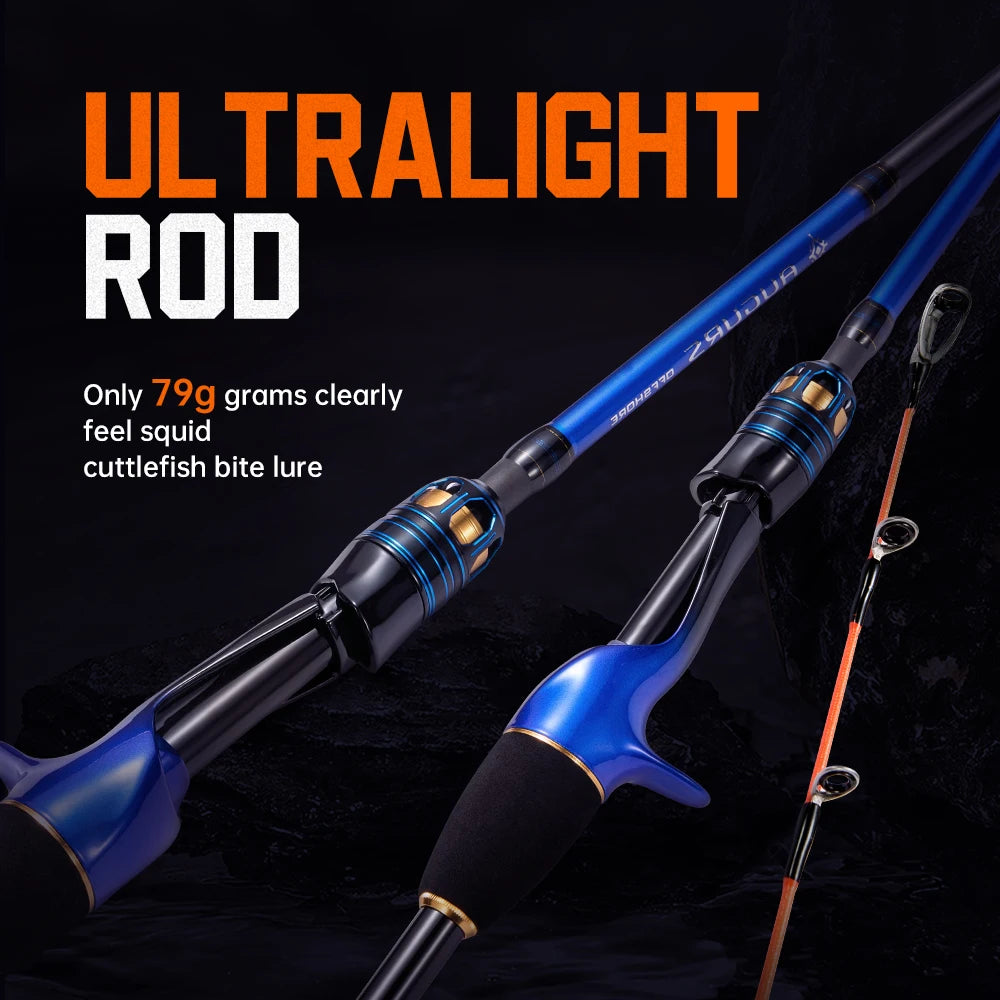 🦑 SOLOKING AUGURS Jigging Rod – Titanium Tip, Ultra-Light Squid & Octopus Fishing