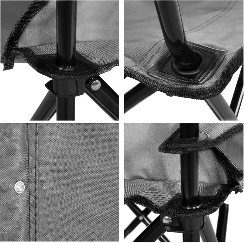 🏖️ Folding Camping Chair – Portable Fishing & Beach Seat with Cup Holder + Carry Bag