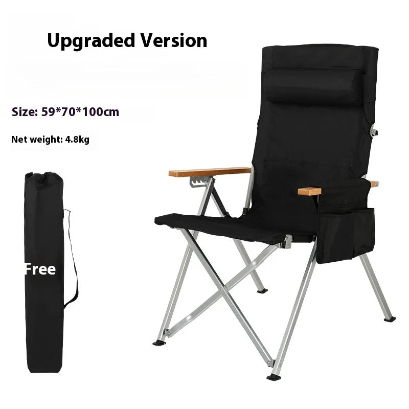 🏕️ Adjustable Reclining Fishing & Camping Chair – Foldable Outdoor Comfort