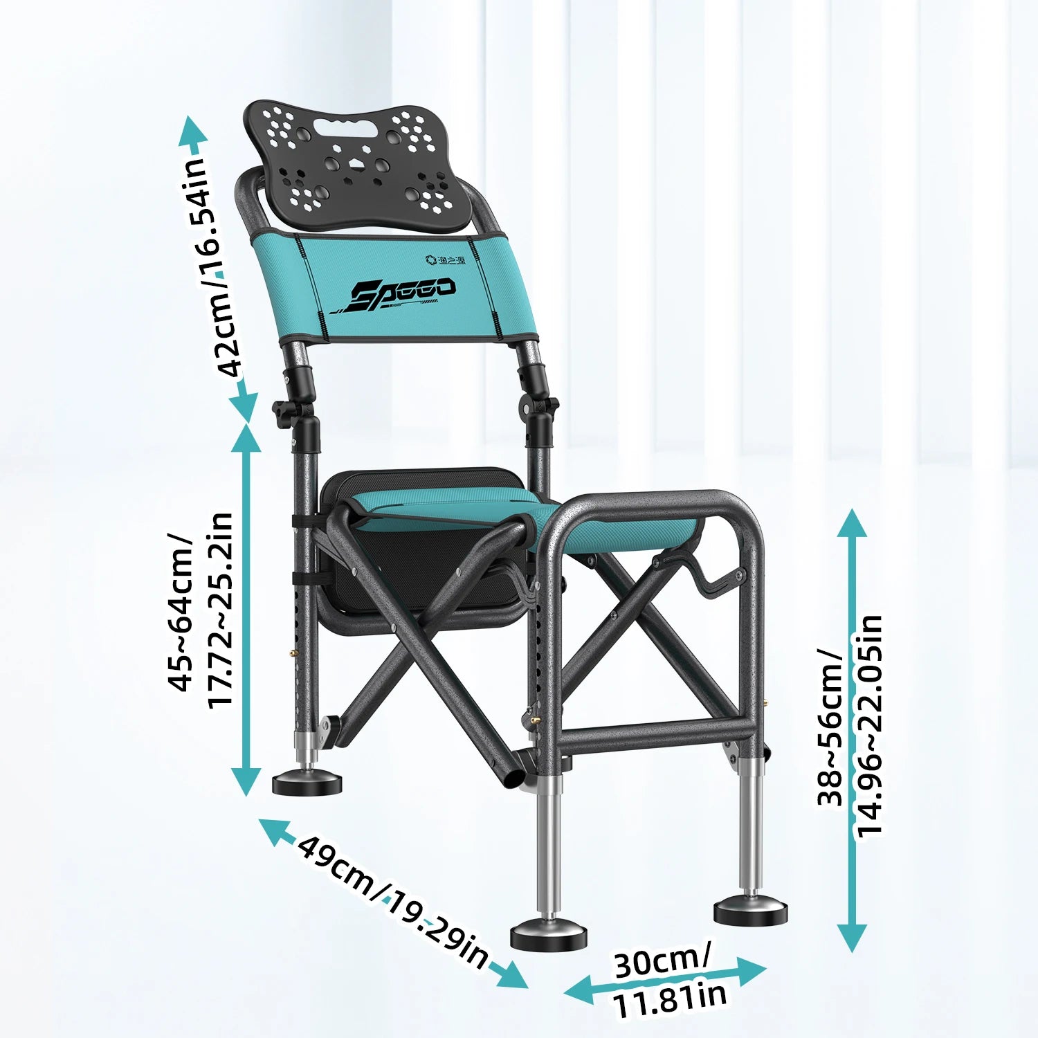 🎣 Portable Adjustable Fishing Chair – 11-Leg Height, Heavy-Duty & Foldable for Any Terrain