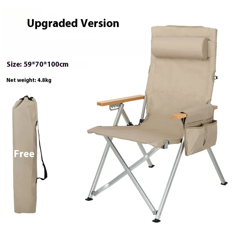 🏕️ Adjustable Reclining Fishing & Camping Chair – Foldable Outdoor Comfort